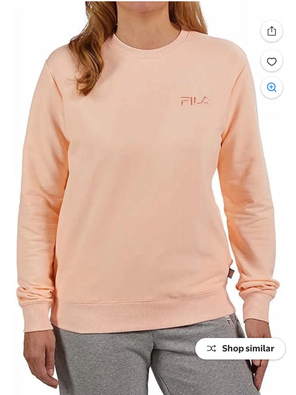 Fila Womens French Terry Crewneck Sweatshirt - Tropical Peach